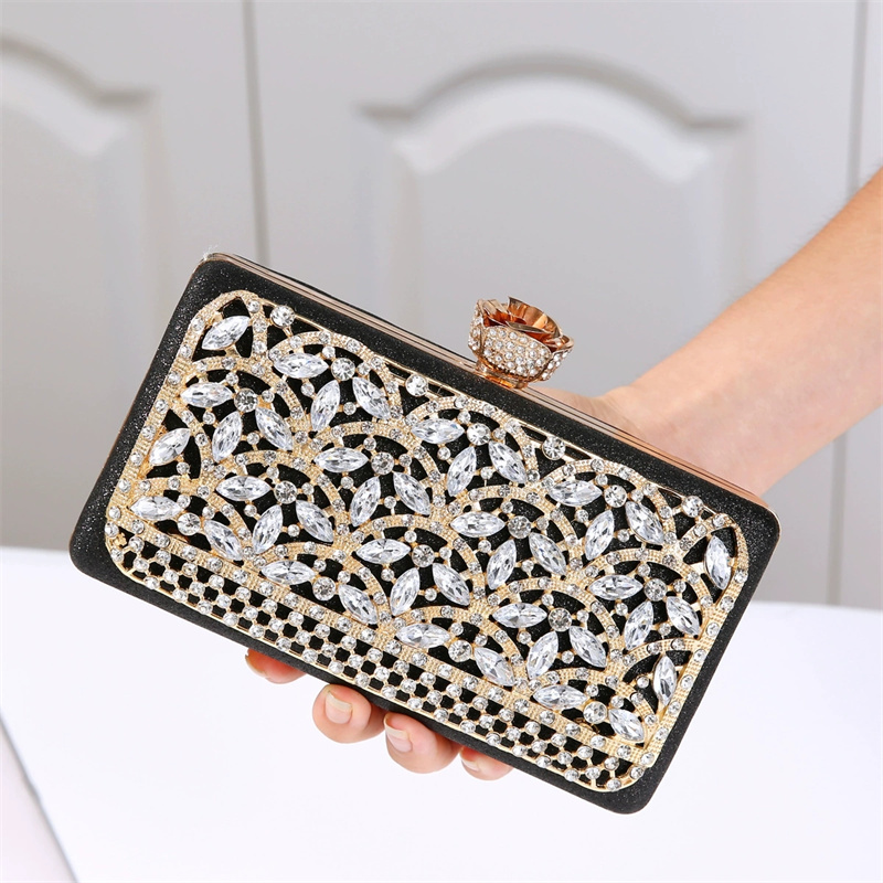 Luxury Bags Dubai - Luxury Diamond Metal Frame Evening Bag