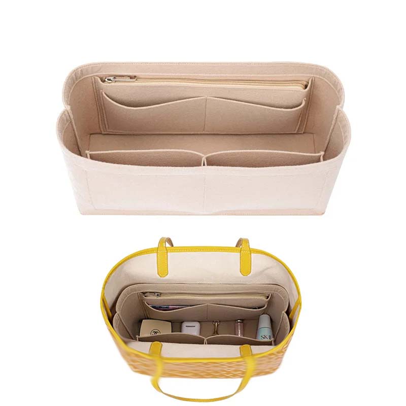 Luxury Bags Consignment - Felt Insert Bag Cosmetic Organizer Insert
