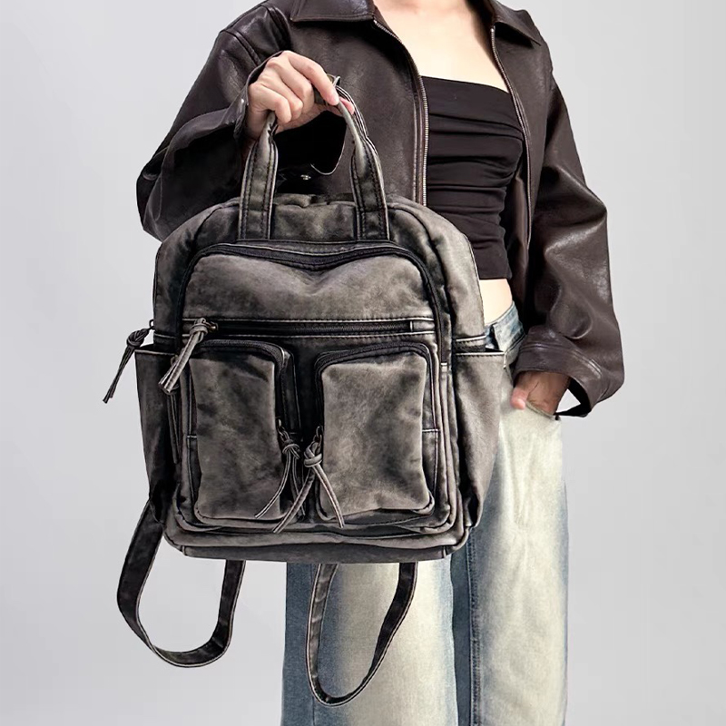 Luxury Bags Vintage - Luxury Soft Washed Pu Leather Back