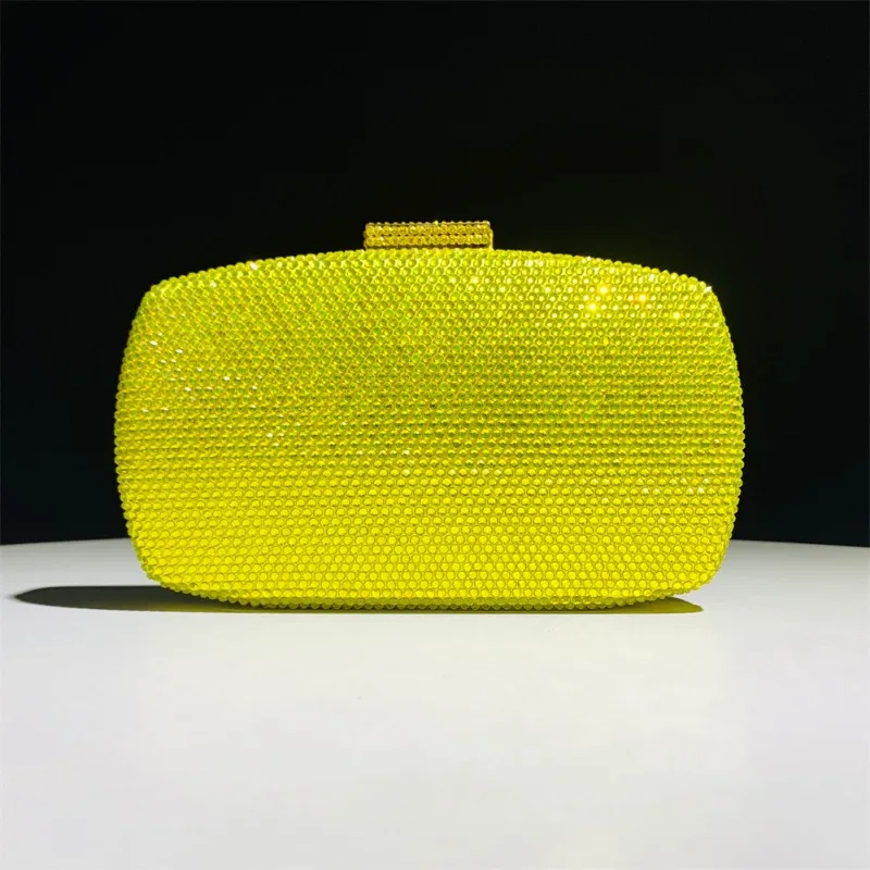 Luxury Bags Yellow - High End Luxury Rhinestone Handbag Women