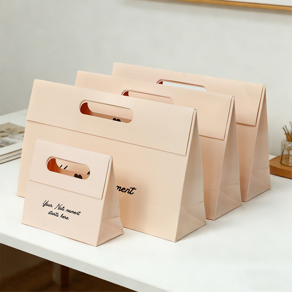 Luxury Bags For School - Luxury Flat Handle Paper Bag Die-Cut
