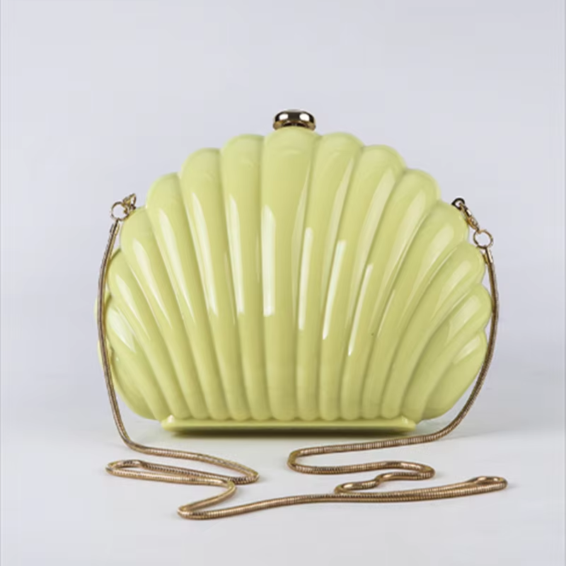 Luxury Bags Yellow - Lady Mini Shell Bag Acrylic High