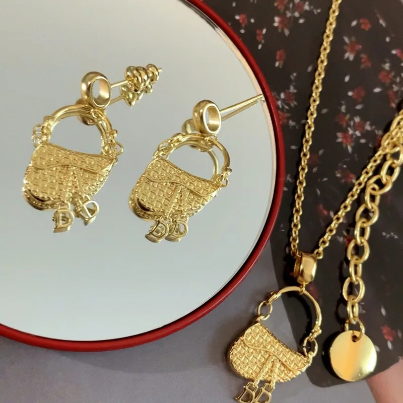 Luxury Bags In Sale - YISON French Luxury Gold-plated, Saddle Bag
