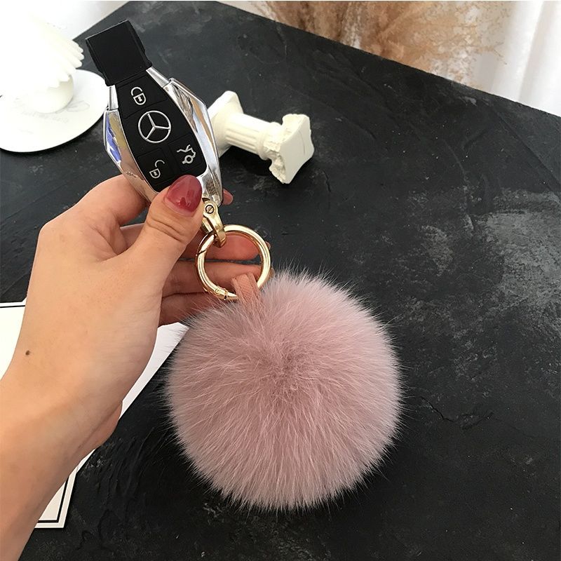 2024 Fluffy Real Fox Fur Ball  - đánh giá và giá Luxury Bags Yellow