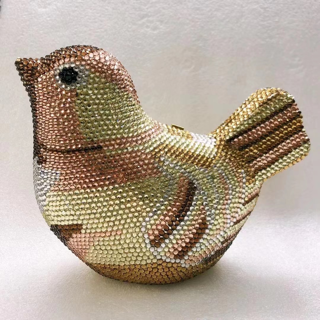Bird Diamond Evening Bag Clutc - đánh giá và giá Luxury Bags Yellow