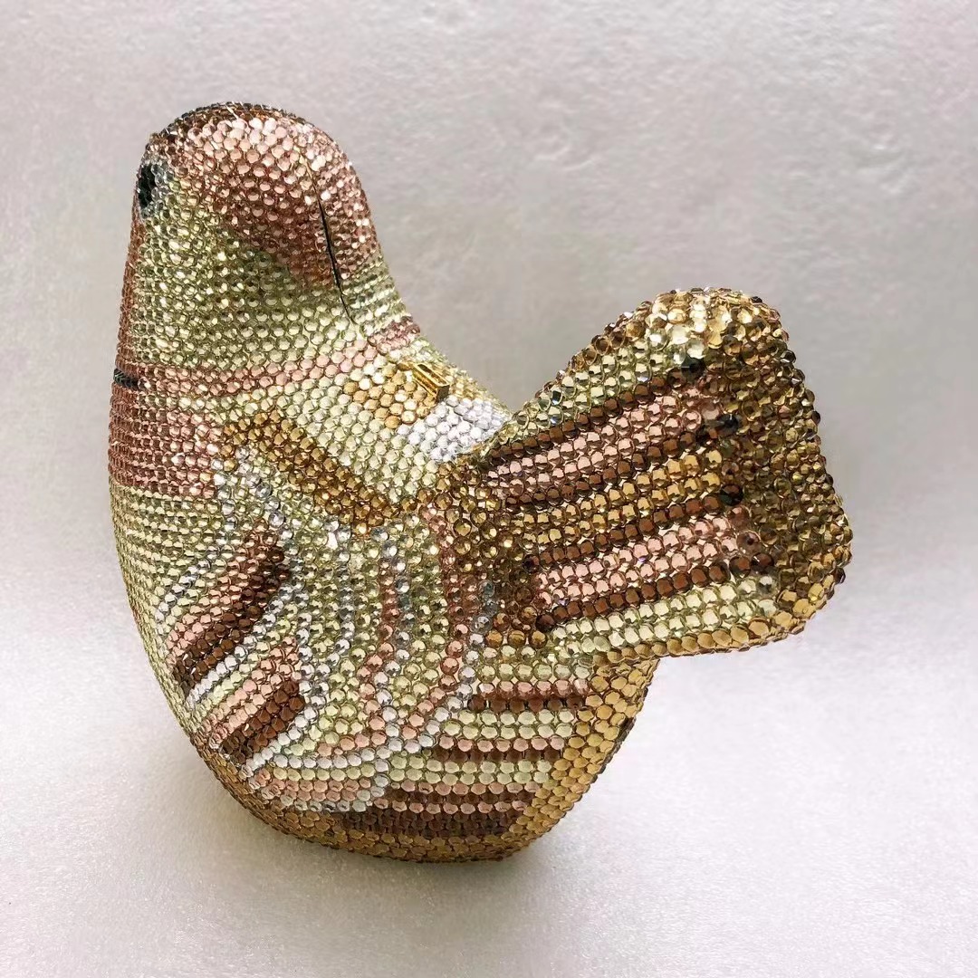 Bird Diamond Evening Bag Clutc - đánh giá và giá Luxury Bags Yellow