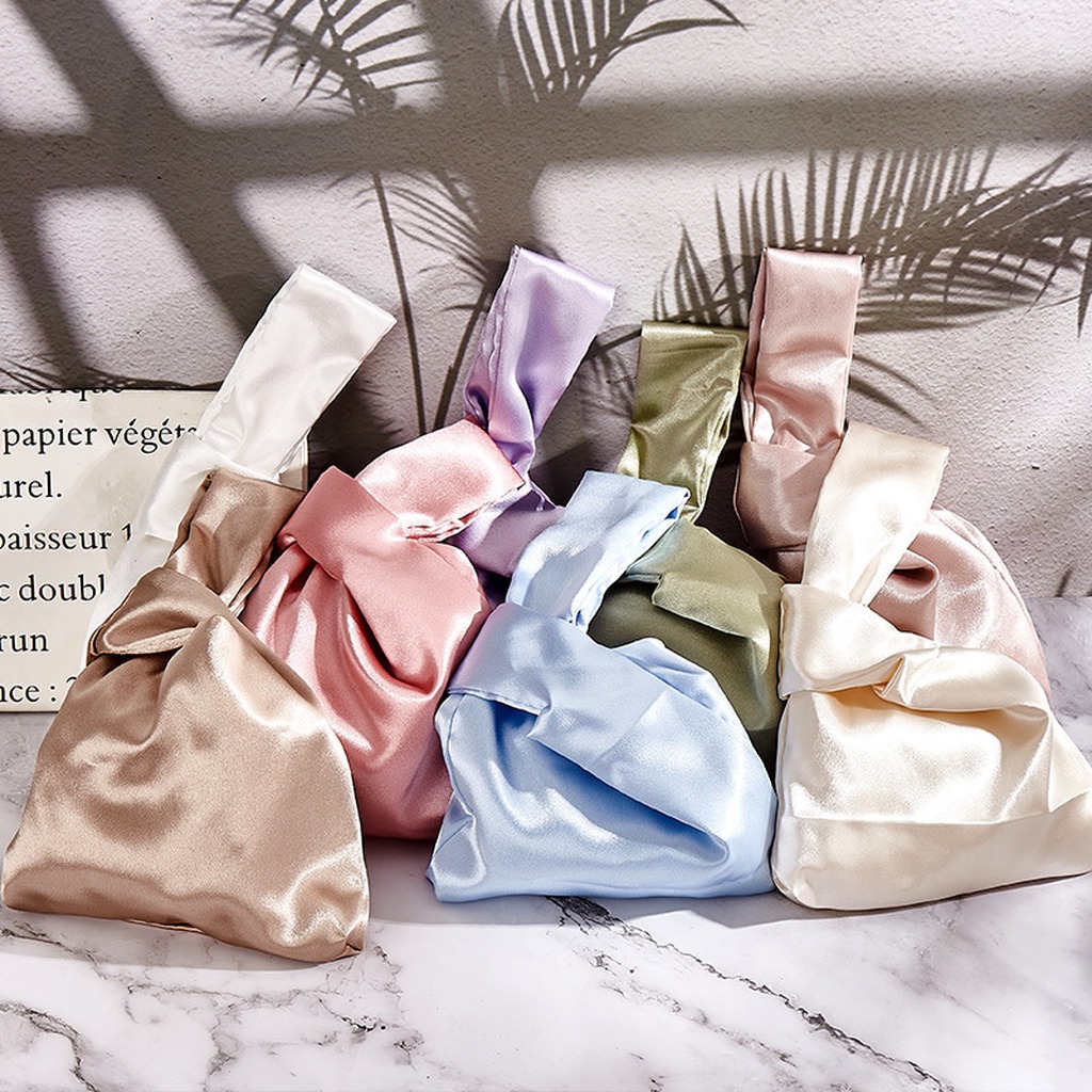 Women Silk Satin Knot Wrist Ba - đánh giá và giá Luxury Bags Consignment