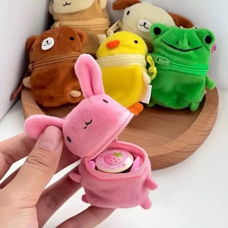 Cute Pink Fluffy Rabbit Coin P - đánh giá và giá Accordion Wallet Zip