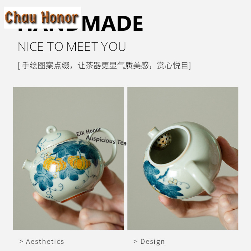 Hand-painted Pumpkin Travel Te - đánh giá và giá Luxury Bags Hand Painted