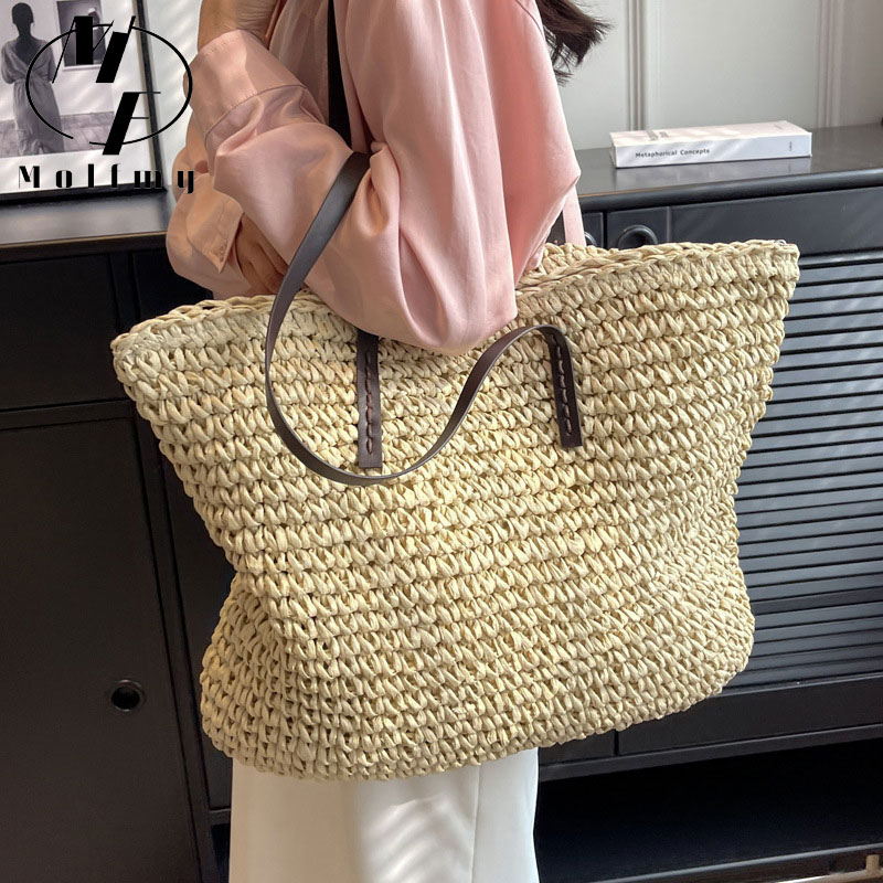 Straw Woven Tote Bags Casual L - đánh giá và giá Luxury Bags Collection