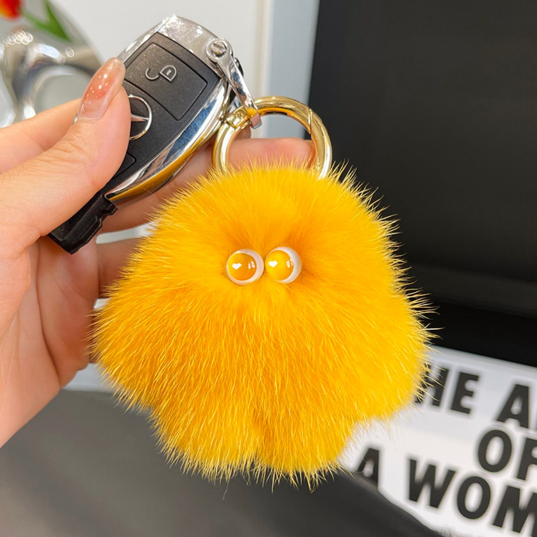 Luxury 8Cm Fluffy Real Mink Fu - đánh giá và giá Luxury Bags Yellow