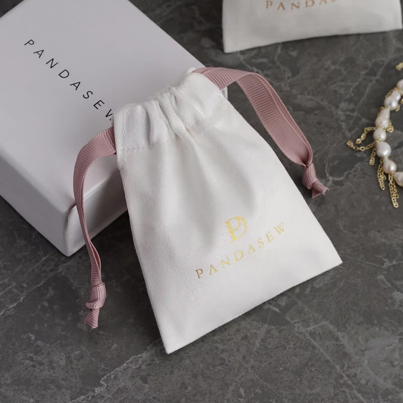 Custom Logo Luxury Suede Draws - đánh giá và giá Luxury Bags Logo