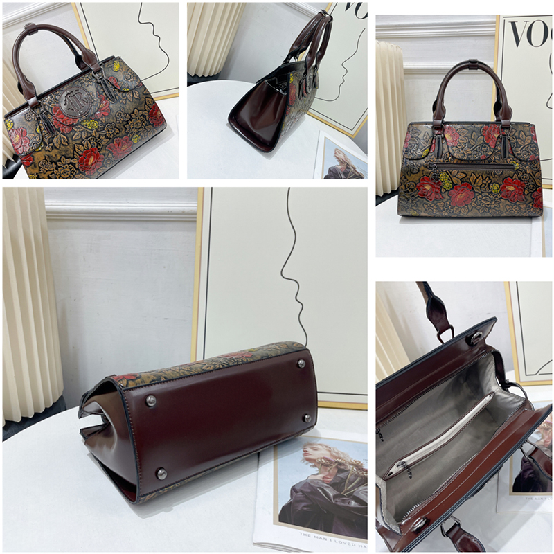 Vintage Floral Embossed Tote B - đánh giá và giá Luxury Bags Vegan