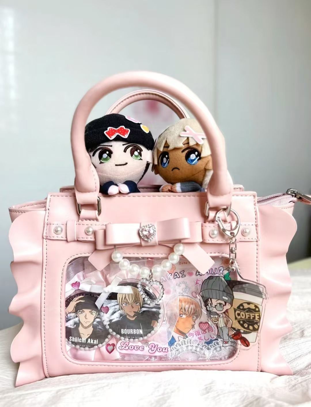 Harajuku Square Pink Ita Bag W - đánh giá và giá Accordion Wallet Zip